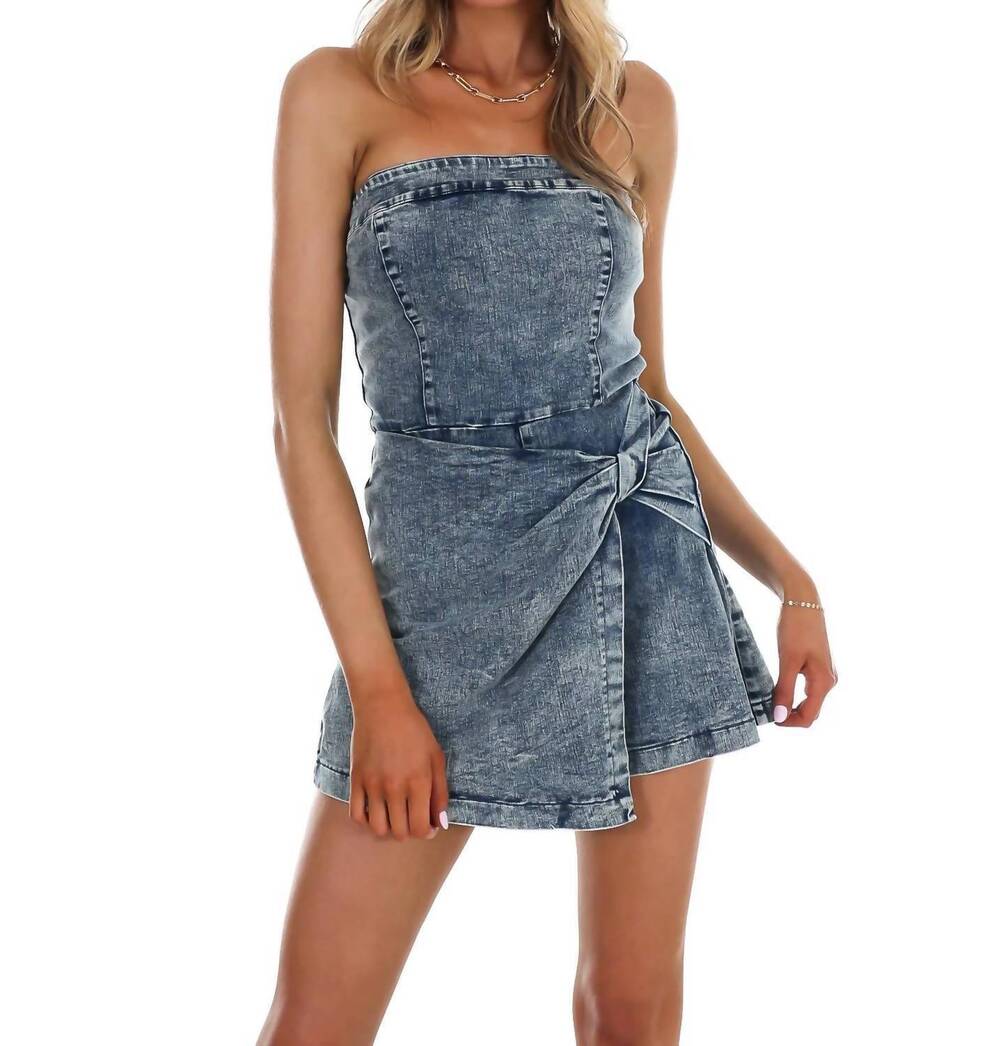 NEW FLYING TOMATO all in good time romper in blue acid